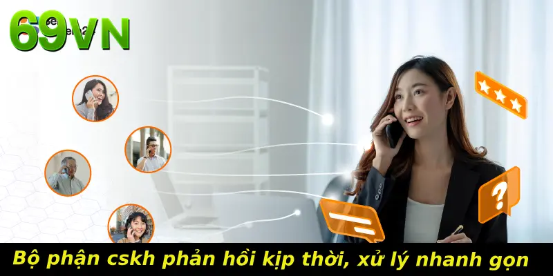 Bộ phận cskh phản hồi kịp thời, xử lý nhanh gọn